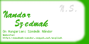 nandor szedmak business card